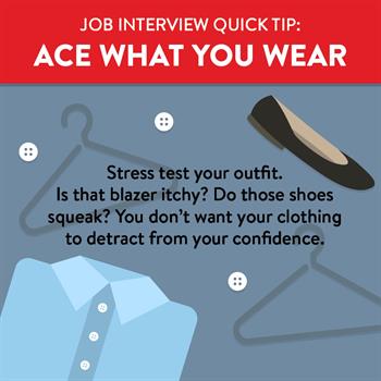 Acing the Job Interview- Wear Ace what you wear at your interview by stress testing your outfit in advance.