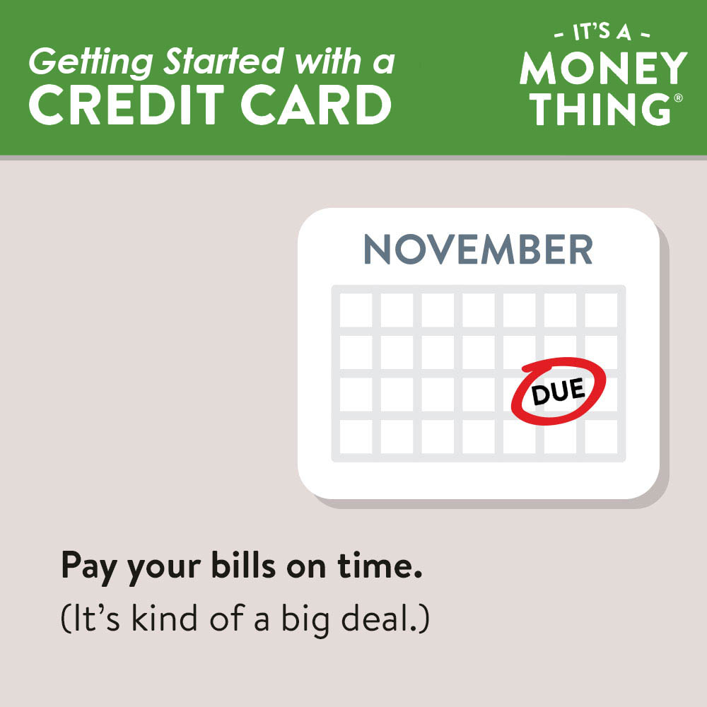 Credit Card Tip: Mark your calendar to ensure you pay bills on time