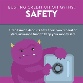 Credit Union Myths: Credit Union deposits aren't as safe as bank deposits
