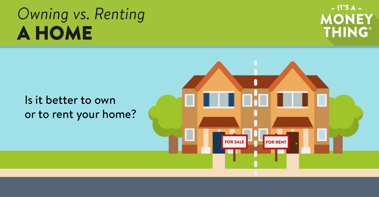 Owning vs. Renting: Choosing to own or rent your home can be a huge decision that affects your lifestyle as much as it does your finances. 
